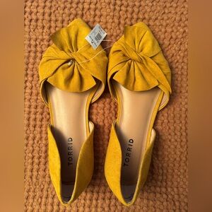 Torrid Yellow Bow Flats Shoes